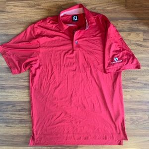FJ Scioto Reserve Golf Red Short Sleeve Polo M